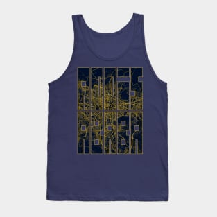 Addis Ababa, Ethiopia City Map Typography - Gold Art Deco Tank Top